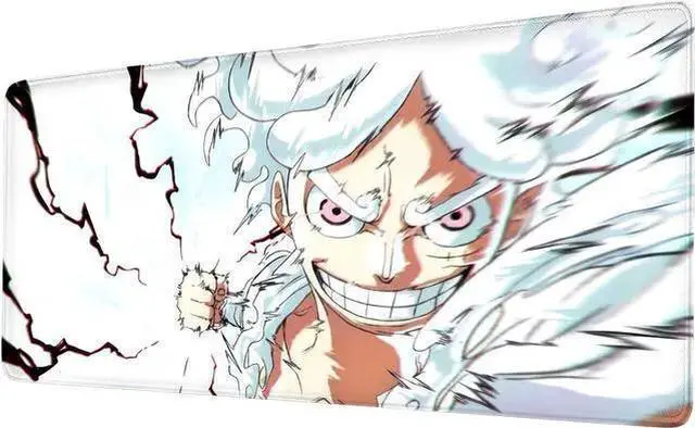 Main image of WISDUM Anime Mouse Pad Luffygear 5 Extended Gaming Desk Pad with Stitched Edges Large Mouse Mat with Non-Slip Rubber Base for Work & Gaming Office & Home 31.5x15.7 inch