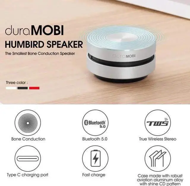 Alt view image 2 of 7 - WISDUM Humbird Speaker Bone Conduction Speaker dura mobi Speakers Make Anything Speaker Tiny Speaker duramobi Speaker dura Speaker