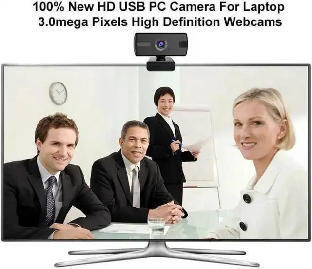 Alt view image 3 of 5 - WISDUM 2.0 Full HD 1080P Webcam Camera Built-in Stereo Microphone Digital Web Cam With Mini Tripod For Cmputer Laptop Desktop