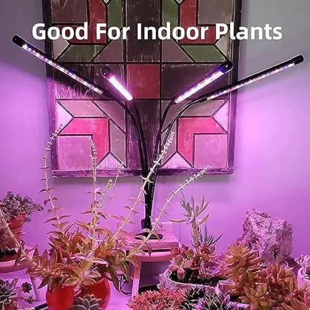 Alt view image 3 of 6 - WISDUM LEOTER Grow Light for Indoor Plants - Upgraded Version 80 LED Lamps with Full Spectrum & Red Blue Spectrum, 3/9/12H Timer, 10 Dimmable Level, Adjustable Gooseneck,3 Switch Modes
