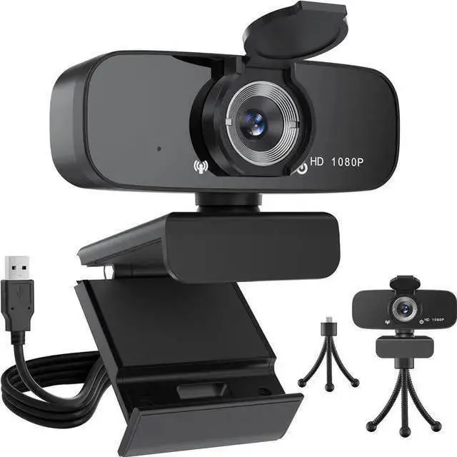 Main image of WISDUM 1080P HD Webcam with Microphone for Desktop, USB Computer Camera with Web Cam Cover&Web Camera Stand, 110-degree Wide Angle Streaming Webcam for PC Zoom/Video Calling/Gaming/Laptop/Conferencing