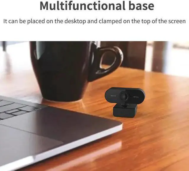 Alt view image 3 of 5 - WISDUM 720P HDWeb Camera With Built-in HD Microphone Web Cam 360 Degrees Widescreen Video Usb Camera For Computer PC Laptop