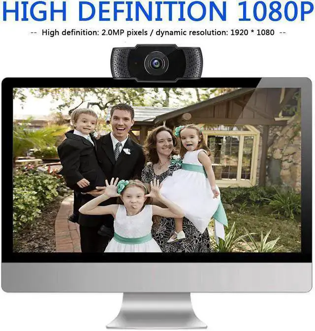 Alt view image 2 of 5 - WISDUM 2MP 1080P HD USB Webcam Adjustable PC Computer Web Camera with Microphone