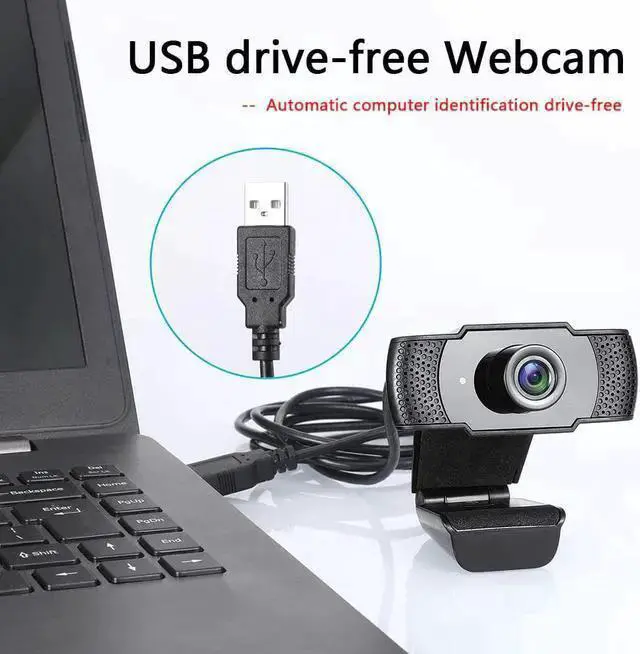 Alt view image 4 of 5 - WISDUM 2MP 1080P HD USB Webcam Adjustable PC Computer Web Camera with Microphone