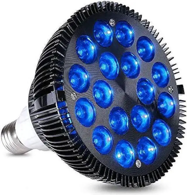Main image of WISDUM HIGROW LED Aquarium Light Blub, Wolezek 36W LED Plant Grow Light Bulb with 18x2W 450-460nm Blue LEDs for Indoor Plants Veg and Aquarium Plants Growing