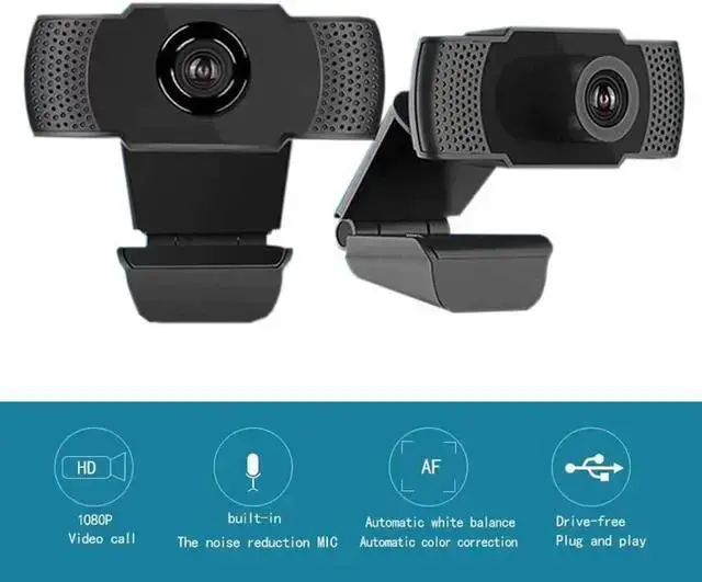 Alt view image 5 of 5 - WISDUM 2MP 1080P HD USB Webcam Adjustable PC Computer Web Camera with Microphone