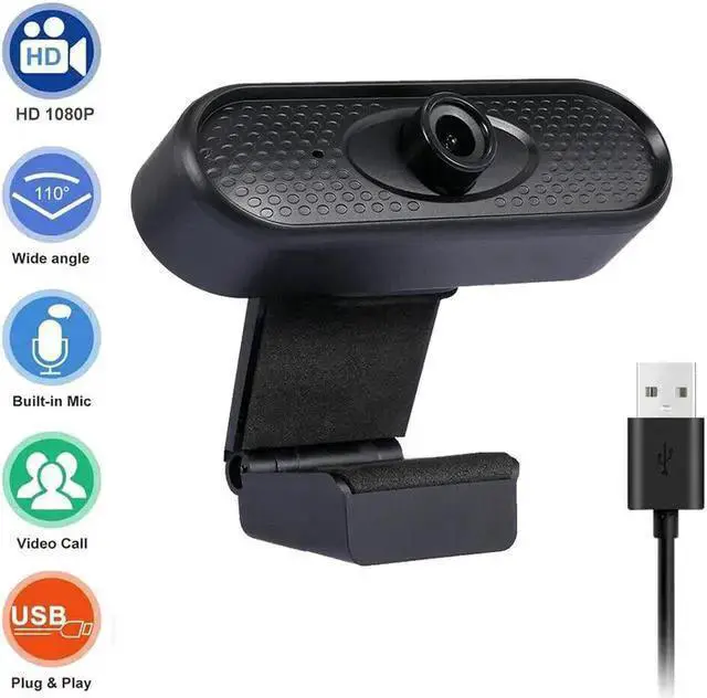 Alt view image 2 of 5 - WISDUM 1080P HD Webcam 2MP USB Web Cam Computer Camera Web Camera For Computer PC With Microphone Webcam For Home Office