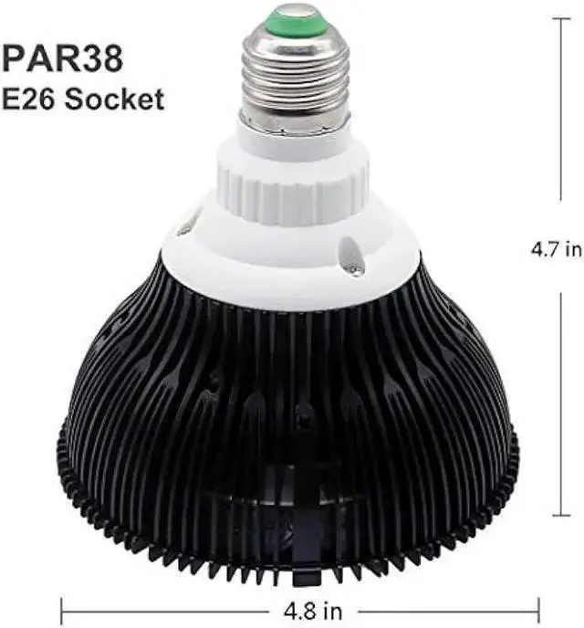 Alt view image 5 of 7 - WISDUM HIGROW LED Aquarium Light Blub, Wolezek 36W LED Plant Grow Light Bulb with 18x2W 450-460nm Blue LEDs for Indoor Plants Veg and Aquarium Plants Growing