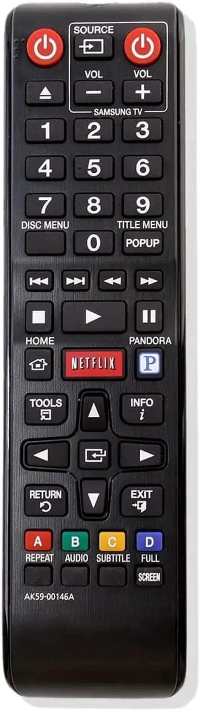 Alt view image 3 of 7 - WISDUM AK59-00146A Replace Remote for BLU-RAY Player BDE5300 BDE5300/ZA BDE5400 BDE5400/ZA BDEM53 BDE5900 BD-EM53/ZA BDEM53C BD-EM53C BD-EM59C BD-EM59C/ZA BD-ES6000 BDE5400/ZA