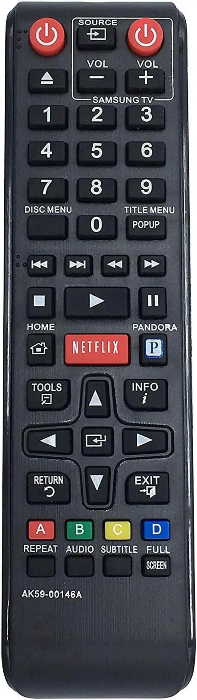 Main image of WISDUM AK59-00146A Replace Remote for BLU-RAY Player BDE5300 BDE5300/ZA BDE5400 BDE5400/ZA BDEM53 BDE5900 BD-EM53/ZA BDEM53C BD-EM53C BD-EM59C BD-EM59C/ZA BD-ES6000 BDE5400/ZA
