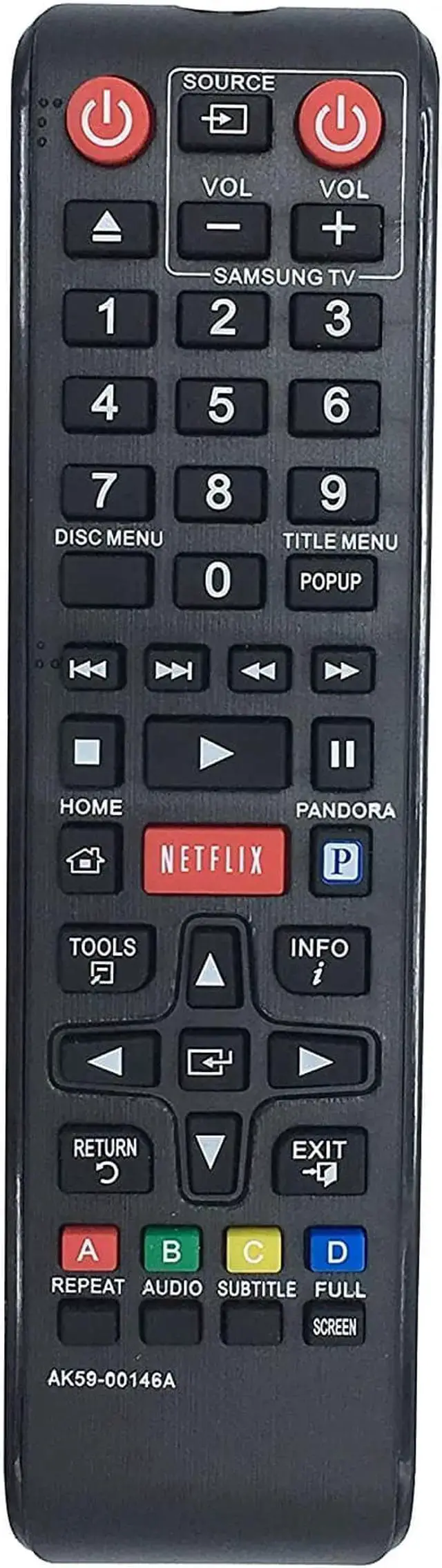 Alt view image 2 of 7 - WISDUM AK59-00146A Replace Remote for BLU-RAY Player BDE5300 BDE5300/ZA BDE5400 BDE5400/ZA BDEM53 BDE5900 BD-EM53/ZA BDEM53C BD-EM53C BD-EM59C BD-EM59C/ZA BD-ES6000 BDE5400/ZA