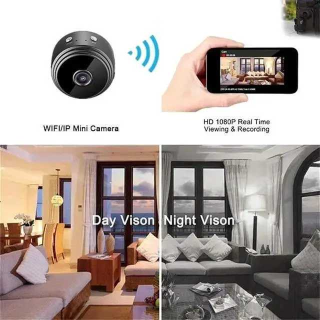 Alt view image 3 of 7 - WISDUM Mini Magnetic Mini Security Camera,2024 New Mini Security Camera Outdoor,Mini 1080p Hd Wireless Magnetic Security Camera,Miniguard Security Camera,Mini Camera