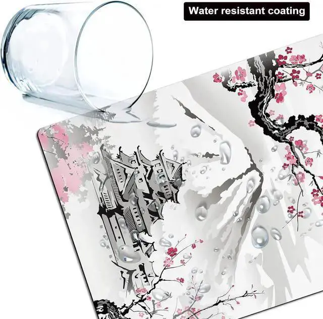 Alt view image 4 of 7 - WISDUM Small Mouse Pad Cute Mini Mouse Pads for Wireless Mouse and Laptop Travel Mousepads with Designs - Japanese Blossom/Sakura Portable Mousepad with Non-slip Rubber Base - 5.5 x 7 Inch