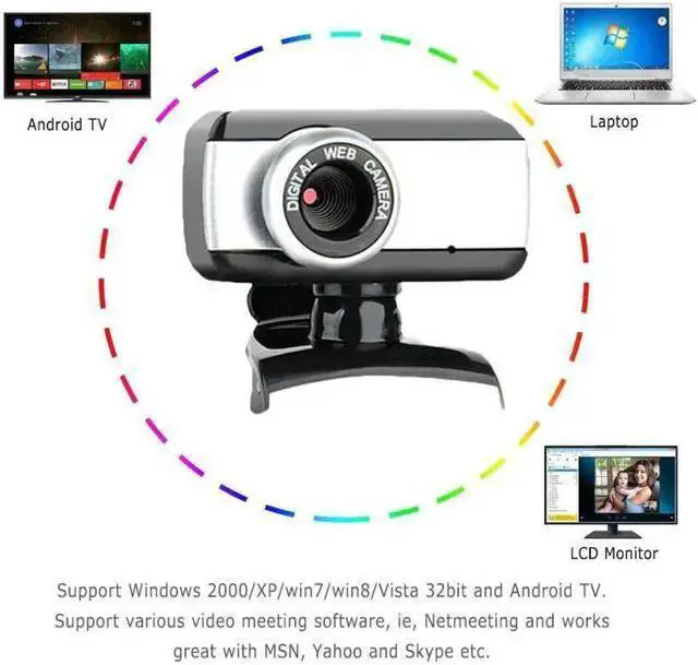Alt view image 4 of 7 - WISDUM 35@ Laptop Webcams Mini Camera Wireless Wifi Ip Security Camcorder Hd 1080p Night Security Cam Uk Video Recording Web Camera