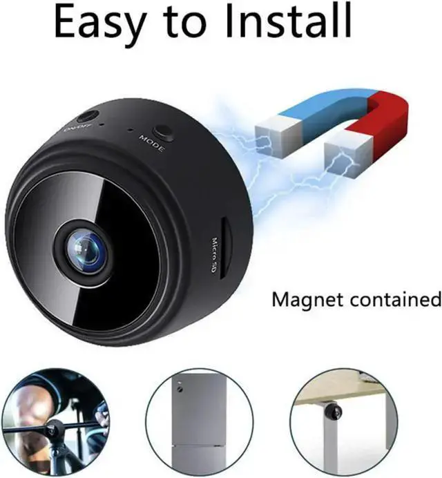 Alt view image 3 of 7 - WISDUM Spy Camera 1080P WiFi Hidden Camera Wireless Indoor Secret Camera Mini Nanny Spy Cam Home Security Surveillance Camera Micro Small Monitor Video Camera with Motion Detection App Control