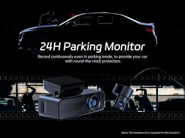 Alt view image 6 of 6 - WISDUM 4K Dash Cam Front and Rear, 64GB SD Card, Pelsee 4K+1080P Dual Dash Camera for Cars, Wi-Fi & App Control, 1.5IPS Display Car Camera, Voice Control, Night Vision, 24H Parking Mode, G-Sensor