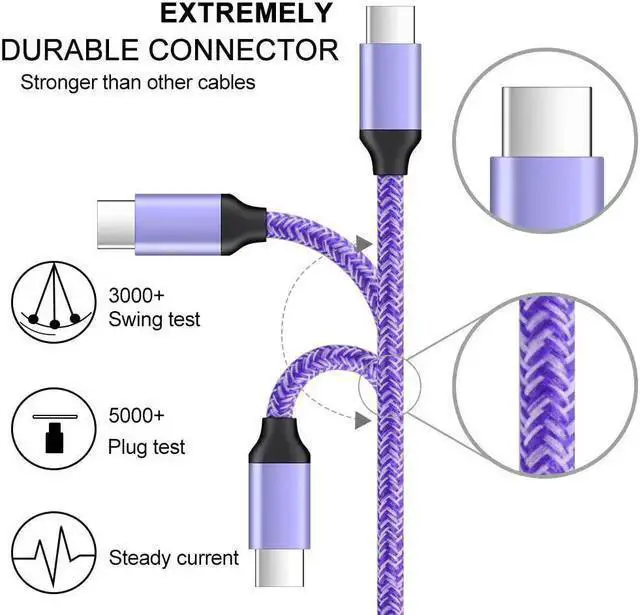 Alt view image 3 of 6 - WISDUM Type C Charger Fast Charger Block Wall Plug Android USB C Cord C Charger Cable Fast Charging for Galaxy S23 S22 S21 Ultra/S21 Plus/S21/S20/S20 FE/S10/S9/A10e/A32/A71/Note 20 10 9,Moto G8/G7