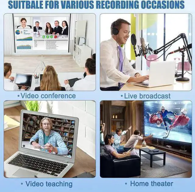 Alt view image 6 of 7 - WISDUM Guermok Audio/Video Capture Card, USB3.0 HDMI to USB C, 4K 1080P 60FPS Capture with Type-C Adapter Devices for Gaming Live Streaming Video Recorder, for Windows Mac OS System OBS Zoom
