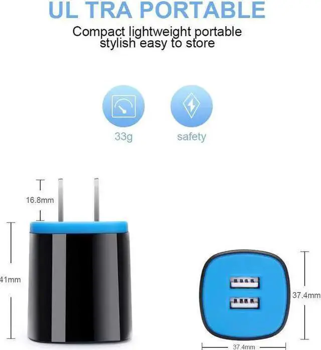 Alt view image 5 of 6 - WISDUM Type C Charger Fast Charger Block Wall Plug Android USB C Cord C Charger Cable Fast Charging for Galaxy S23 S22 S21 Ultra/S21 Plus/S21/S20/S20 FE/S10/S9/A10e/A32/A71/Note 20 10 9,Moto G8/G7