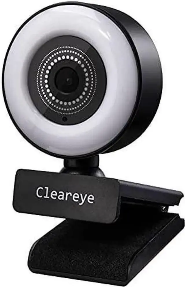 Main image of WISDUM 1080P 60FPS Streaming Webcam with Ring Light, Fast AutoFocus, 2021 Cleareye USB 1080P Web Camera, Dual Stereo Microphone, for Zoom Meeting Skype Teams