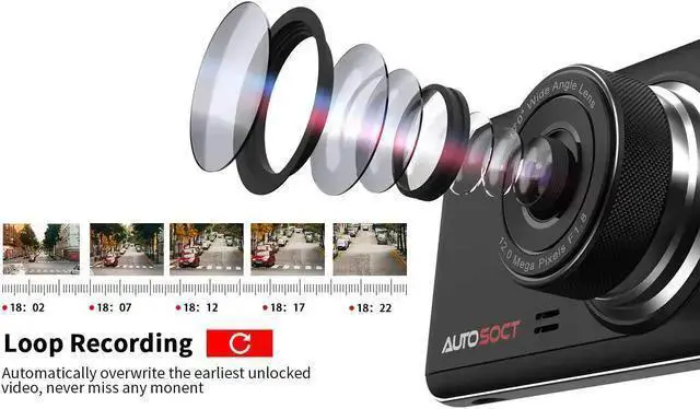 Alt view image 2 of 7 - WISDUM Dual Dash Cam 4.0 Inch LCD Screen 1080P FHD Front and Rear Camera, Car Driving Recorder with IR Sensor Night Vision, Motion Detection, G-Sensor, 170°Wide Angle and Parking Monitor