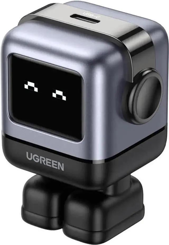 Main image of WISDUM RG 30W USB C Charger, Nexode Robot GaN Fast Charger Block, Compact Wall Charger Power Adapter for 15 Pro Max/14/13, Galaxy S23 Ultra, Pixel 7 Pro, Air, Pro (Black)