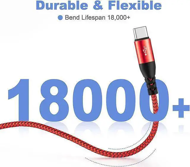 Alt view image 6 of 7 - WISDUM Multi Charging Cable 4.5A Multi Charger Cable Braided 3 in 1 Charging Cable Multi USB Cable Fast Charging Cord with Type-C Micro USB and IP Port for Most Phones Galaxy iPads (2Pack/1Ft)