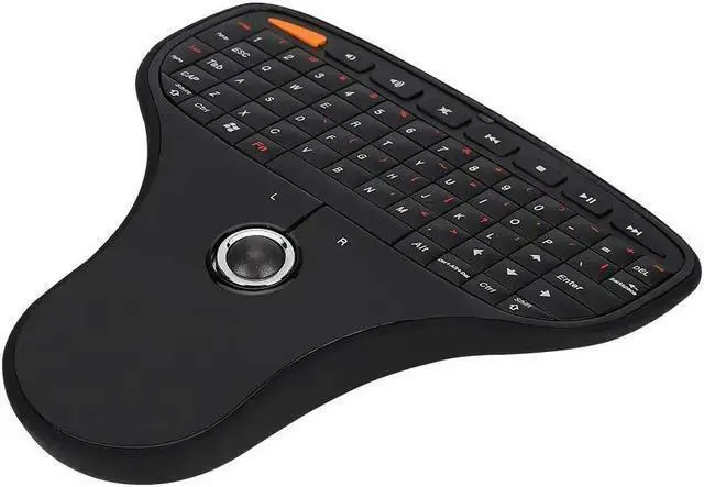 Alt view image 5 of 5 - WISDUM 070 Keyboard Trackball Portable Keyboard Trackball 2.4G Wireless Mini USB Multimedia Keyboard for TV Computer Keyboard