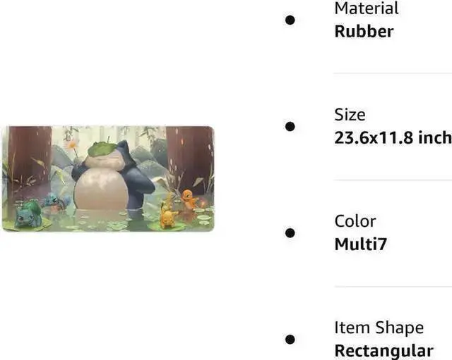 Alt view image 5 of 5 - WISDUM Extended Gaming Anime Mouse pad Large Gaming Mousepad Desk Mat Waterproof Anti-Dirty Non Slip Stitched Edges Keyboard Mat Perfect for Video Games 60x30cm 24x12 inch Multi 23.6x11.8 inch