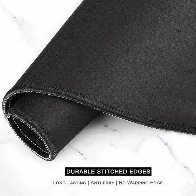 Alt view image 5 of 7 - WISDUM Large Mouse Pad Desk Mat Gaming Mouse Pad XL XXL Mouse Pad for Desk Desk Pad for Keyboard Mice Desk Matt for Desktop Extended Long Mousepad Thin Black White Forest 31.5 x 11.8 Inch