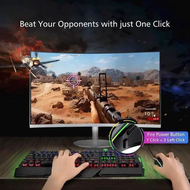 Alt view image 4 of 6 - WISDUM Gaming Mouse Wired, RGB Chroma Backlit Gaming Mouse, 8 Programmable Buttons, 7200 DPI Adjustable, Comfortable Grip Ergonomic Optical PC Computer Gaming Mice with Fire Button, Sega Genesis Acces