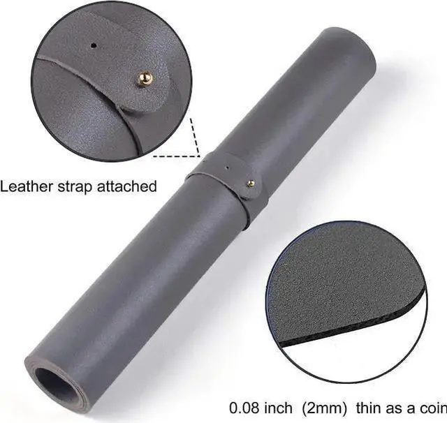 Alt view image 3 of 6 - WISDUM Dual Sided PU Leather Desk Pad, Mouse Pad, Office Desk Mat, Non-Slip Laptop Desk Pad, Waterproof Desk Writing Pad for Office and Home (31.5" x 15.7", Black)