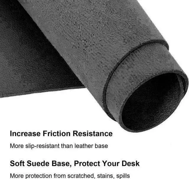 Alt view image 6 of 6 - WISDUM Dual Sided PU Leather Desk Pad, Mouse Pad, Office Desk Mat, Non-Slip Laptop Desk Pad, Waterproof Desk Writing Pad for Office and Home (31.5" x 15.7", Black)