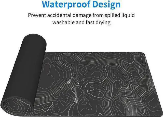 Alt view image 4 of 7 - WISDUM Topographic Contour Gaming Mouse Pad Large XL Long Extended Pads Big Mousepad Keyboard Mouse Mat Desk Pad Home Office Decor Accessories for Computer Pc Laptop