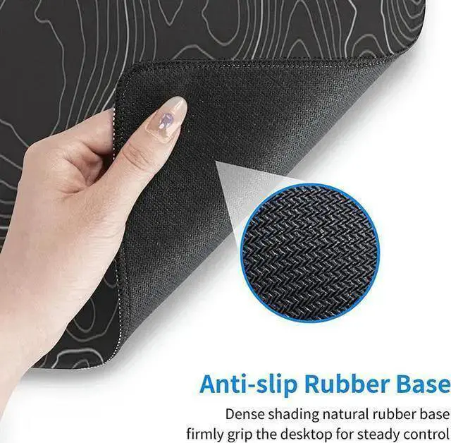 Alt view image 6 of 7 - WISDUM Topographic Contour Gaming Mouse Pad Large XL Long Extended Pads Big Mousepad Keyboard Mouse Mat Desk Pad Home Office Decor Accessories for Computer Pc Laptop