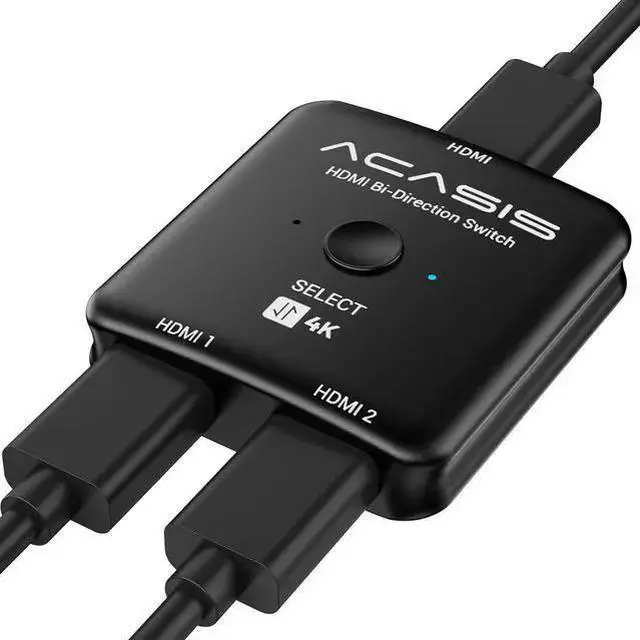 Main image of WISDUM HDMI Switch Splitter 4K@60hz, Bidirectional HDMI 2.0 Switcher 2 in 1 Out, HDMI Splitter 1 in 2 Out, Support 4K 3D HDR for PS5/4/3 Blu-Ray Player Fire Stick Roku HDTV