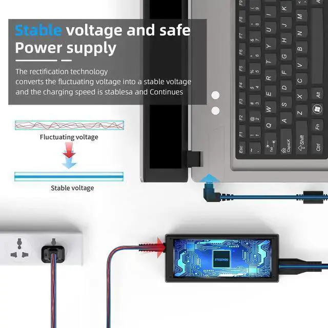 Alt view image 6 of 7 - WISDUM 19V Power Supply for Monitor 27 24 23 22 inch VX238H, VX238H-W, VX228, VX228H, VX248, VX248H, MX279H, VX239H, VX279H, VX229H, MX239H, LS246H, LS248H, VG278Q, VG279Q Gaming Monitor Power Cord