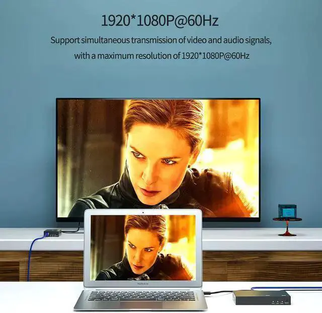 Alt view image 6 of 7 - WISDUM 4K HDMI Extender, Ultra HD 4K@60Hz Over Cat5e/6 Up to 200ft/60m, Extended Audio and Video, Supports Loop Out, IR, HDCP 2.2/1.4 YUV 444