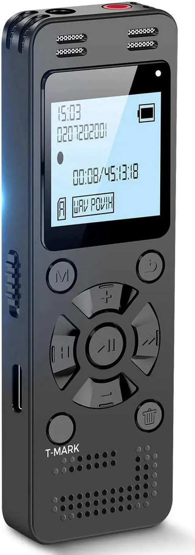 Main image of WISDUM 128GB Digital Voice Recorder for Lectures Meetings - EVIDA 9296 Hours Voice Activated Recording Device Audio Recorder with Playback,Password