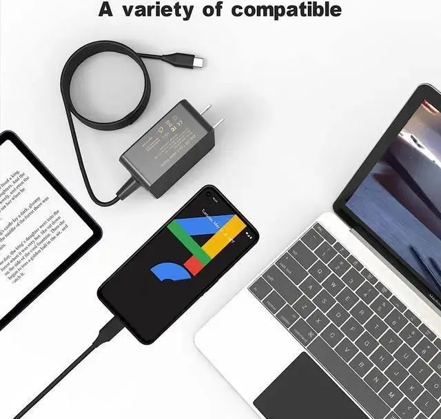Alt view image 5 of 6 - WISDUM Universal 45W USB C Laptop Charger : Chromebook Charger USB-C,Replacement for Acer Google Chromebook Charger,45 Watt Fast Charging Type C AC Adapter Power Cord