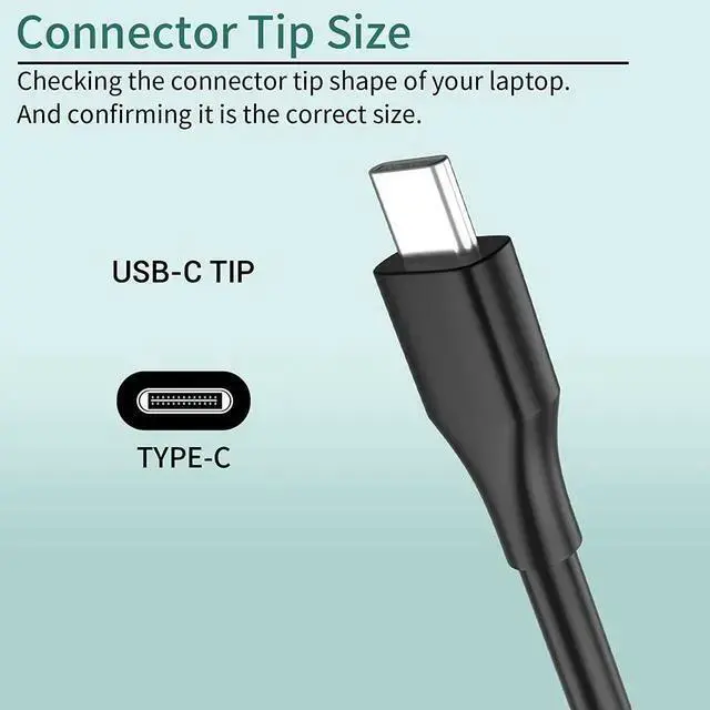 Alt view image 4 of 7 - WISDUM Chromebook Charger, USB C Laptop Charger, 45W 65W Fast Charging for Acer Google Chromebook Charger, fit USB Computer Chargers for Laptops, Type c chromebook Charger