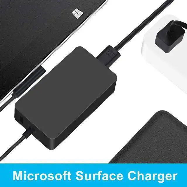 Alt view image 2 of 6 - WISDUM Surface Charger 65W Power Supply Adapter Charger Compatible Surface Pro 3 4 5 6 7 8 X Surface Laptop 4/3/ 2/1 Surface Book Surface Go 1 2 with USB Port