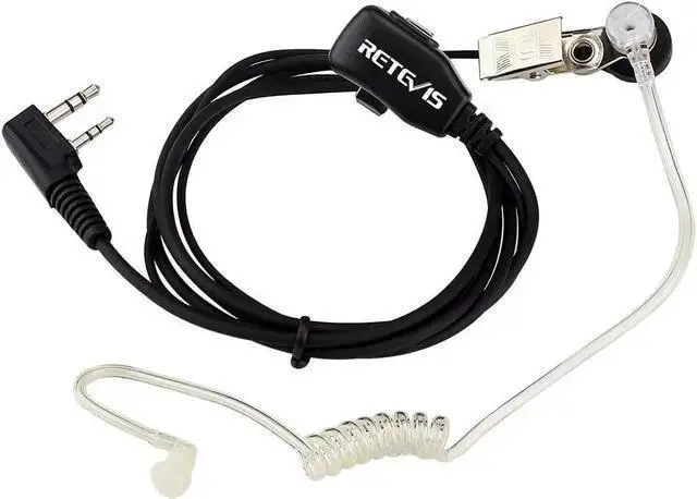 Alt view image 4 of 7 - WISDUM Case of 10, Retevis Walkie Talkies Earpiece with Mic 2 Pin Acoustic Tube Headset Compatible with Baofeng UV-5R Retevis H-777 RT21 RT22 Arcshell AR-5 Two Way Radio
