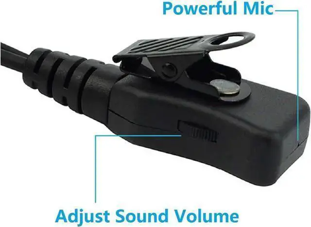 Alt view image 5 of 7 - WISDUM Retevis Walkie Talkie Earpiece with Mic G Shape 2 Pin Adjustable Volume Headset Compatible with Retevis H-777 RT22 RT21 Baofeng UV-5R 888S 2 Way Radio(10 Pack)