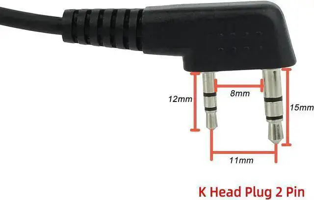 Alt view image 7 of 7 - WISDUM Retevis Walkie Talkie Earpiece with Mic G Shape 2 Pin Adjustable Volume Headset Compatible with Retevis H-777 RT22 RT21 Baofeng UV-5R 888S 2 Way Radio(10 Pack)