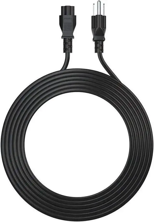 Alt view image 3 of 4 - WISDUM New Extra Long 12Ft 3 Prong AC Laptop Power Cord Cable for IBM Compaq Toshiba Acer Gateway Notebook Computer Charger Pwr: IEC-60320 IEC320 C5 to NEMA 5-15P