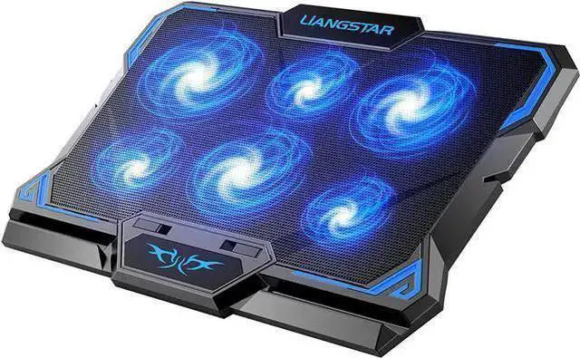 Main image of WISDUM Laptop Cooling Pad, Laptop Cooler with 6 Quiet Led Fans for 15.6-17 Inch Laptop Cooling Fan Stand, Portable Ultra Slim USB Powered Gaming Laptop Cooling Pad, Switch Control Fan Speed Function
