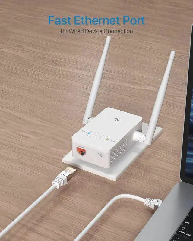 Alt view image 3 of 7 - WISDUM Universal WiFi to Ethernet Adapter 300Mbps on 2.4GHz WiFi to Wired Converter Wireless Bridge with RJ45 Port for Printer Smart TV Blu-Ray Player etc Connect a Wired Device to Wi-Fi