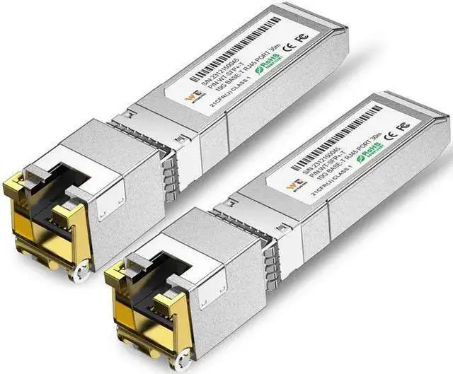 Main image of WISDUM 1.25/2.5/5/10G-T SFP+ to RJ-45 Transceiver, 10G Copper SFP+ CAT6a Module, Auto-Negotiation, Up to 30m, for Cisco SFP-10G-T-S, Ubiquiti UniFi UF-RJ45-10G, Meraki, , Mikrotik, and More