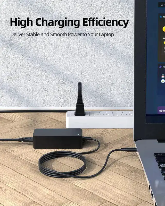 Alt view image 6 of 7 - WISDUM Charger for Laptop Charger - Portable, 65W & 45W, for All Round Power Connector, Safety Certified by UL